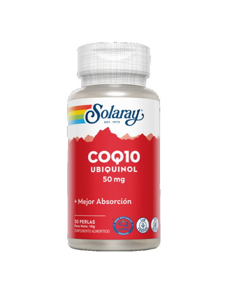 Ubiquinol CoQ10 50mg 30 Perlas Solaray