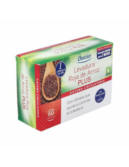 Levadura Roja Arroz Plus + Q10 60 Cápsulas Dietisa