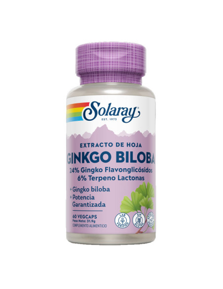 Ginkgo Biloba 60 Cápsulas Solaray